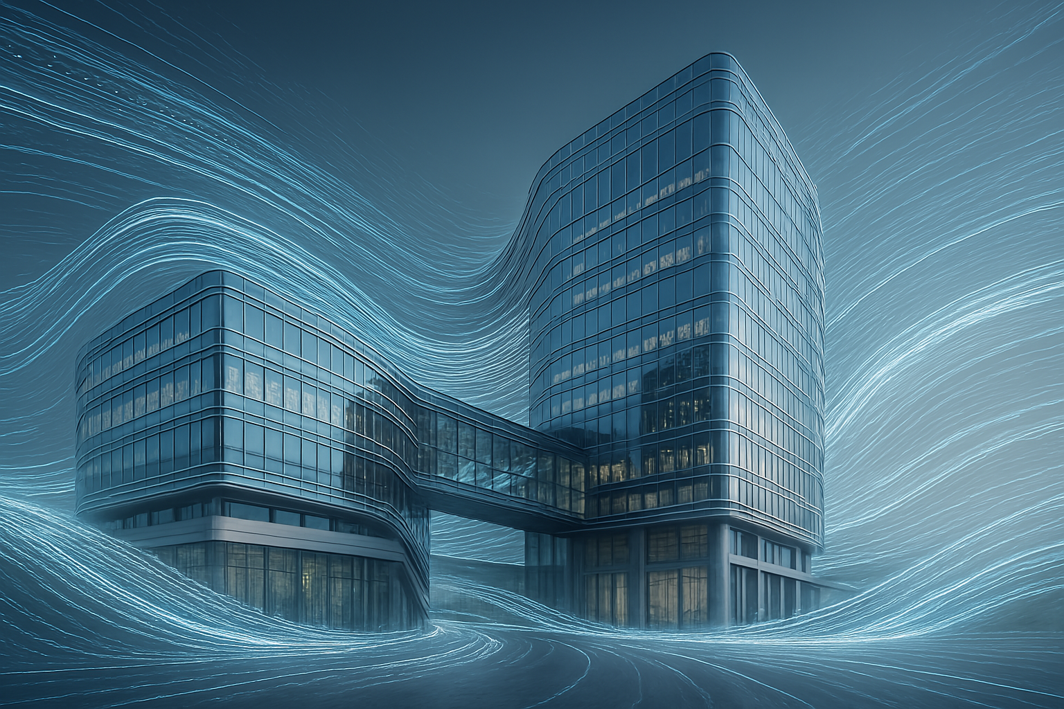 Abstract visualization of future digital architecture